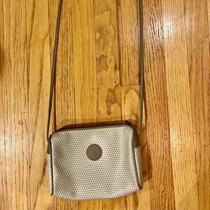 Liz Claiborne Cream and Brown Crossbody Bag